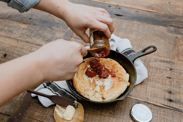 Stone Hollow Farmstead's Crispy Bottomed Cathead Biscuits