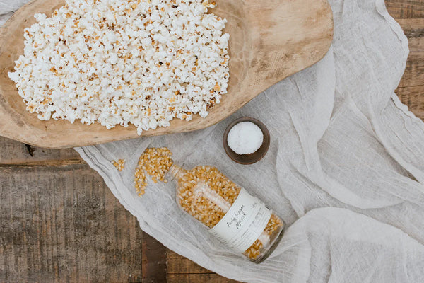 Bowl of heirloom ladyfinger popcorn 