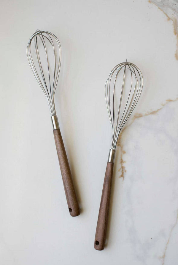 Kitchen Whisks with Wooden Handle - Stone Hollow Farmstead