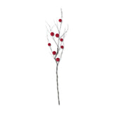 Tall red decorative ball branch with airy twigs