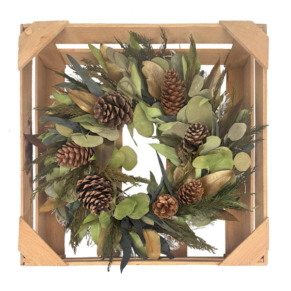 Gold Patina Wreath - Stone Hollow Farmstead