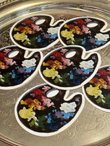 Paint Palette Die Cut Card