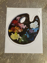 Paint Palette Die Cut Card
