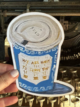 Coffee Cup Die Cut Card