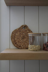 Round Woven Natural Trivets with Handle - Stone Hollow Farmstead