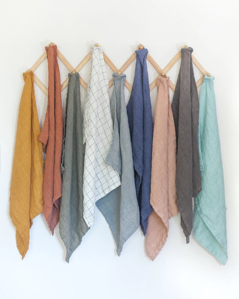 Stone Washed Linen Tea Towels - Stone Hollow Farmstead