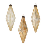 Glittered Diamond Ribbed | Holiday Ornament - Stone Hollow Farmstead