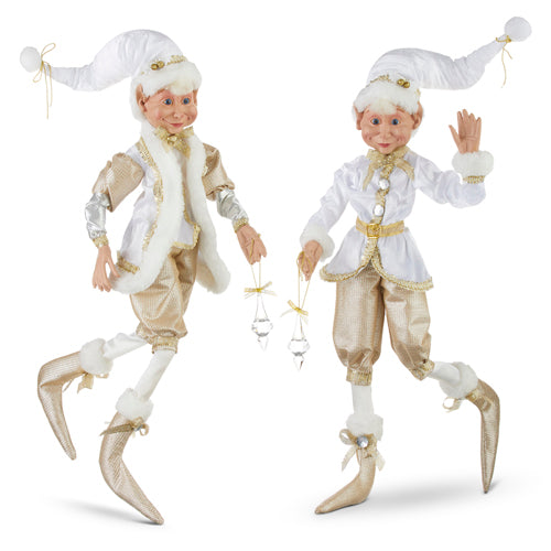 Posable Champagne Elf | Holiday Ornament - Stone Hollow Farmstead
