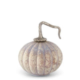 Matte Cream & Brown Speckled Glass Pumpkins - Stone Hollow Farmstead