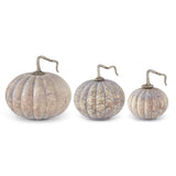 Matte Cream & Brown Speckled Glass Pumpkins - Stone Hollow Farmstead