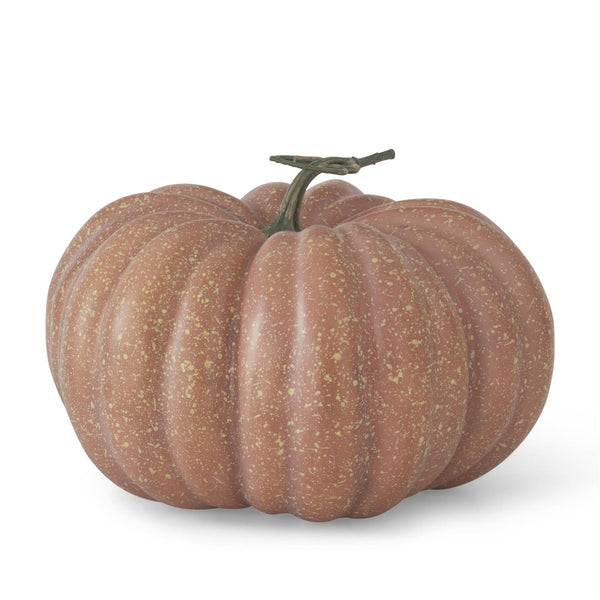 Brown & Yellow Speckled Pumpkin, 7.75"