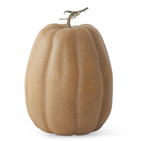 Brown & Cream Speckled Pumpkin, 14.25"