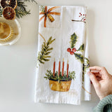 Yuletide Tea Towel - Stone Hollow Farmstead
