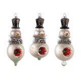 Stone Hollow Farmstead – Mercury Glass Snowman Ornament
