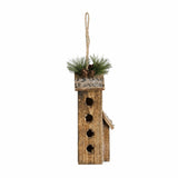 Wood Birdhouse Ornament, Gable Tower