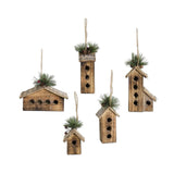Wood Birdhouse Ornament