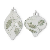 Snowy Clear Glass Ornament
