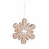 Glittered Gingerbread Ornament, Snowflake