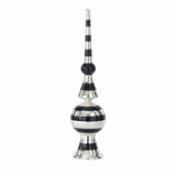 Black and Silver Glass Finial, Small