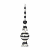 Black and Silver Glass Finial, Medium