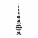 Black and Silver Glass Finial, Large
