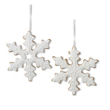 White Gingerbread Snowflake Ornament