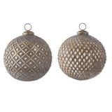 Stone Hollow Farmstead – Antique Gold Embossed Glass Ornament