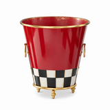 Stone Hollow Farmstead – Red and Gold Metal Bucket Medium