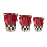 Stone Hollow Farmstead – Red and Gold Metal Bucket