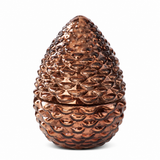 Stone Hollow Farmstead – Mercury Glass Pinecone Candle Copper