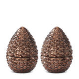 Stone Hollow Farmstead – Mercury Glass Pinecone Candle Gold