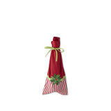 Red and White Striped Holly Hand Towel, alternate view 2