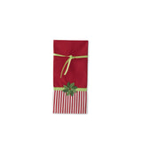 Red and White Striped Holly Hand Towel, Default Title
