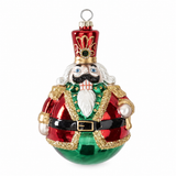 Stone Hollow Farmstead – Blown Glass Round Soldier Ornament Red Hat