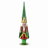 Stone Hollow Farmstead – Nutcracker Glass Cone Tree 18.25"