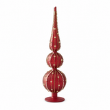Stone Hollow Farmstead – Red Mercury Glass Finial 16.5"