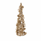 Gold Berry Bell and Pinecone Cone Tree, Medium