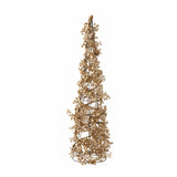Gold Berry Bell and Pinecone Cone Tree, Large