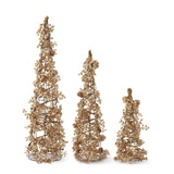 Gold Berry Bell and Pinecone Cone Tree