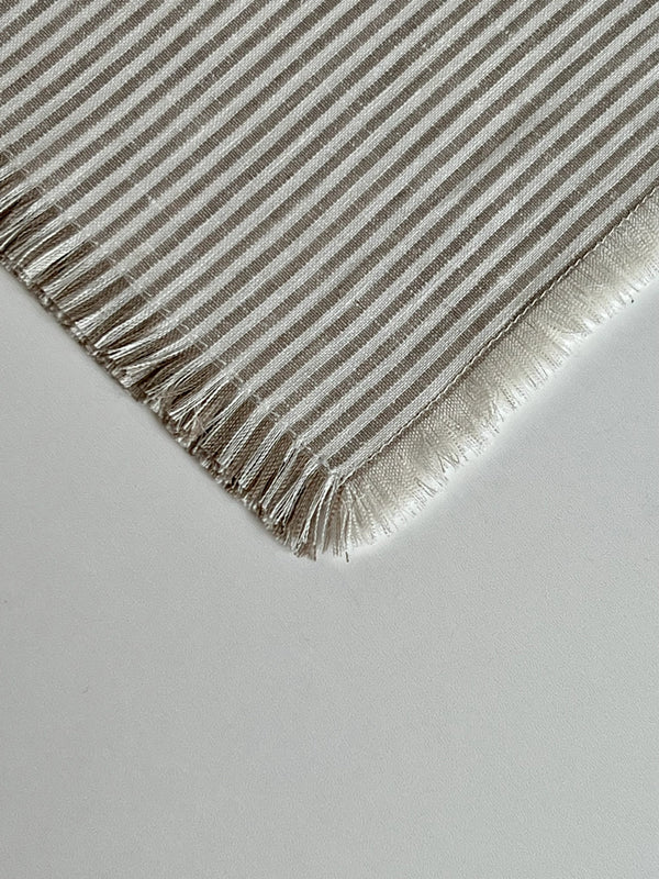Linen Napkin | White + Natural Stripes