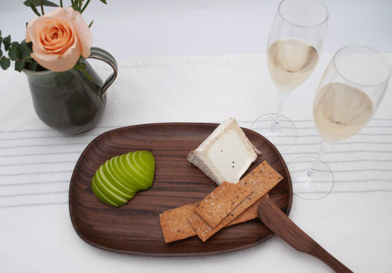 Walnut Wood Rounded Butter Spreader