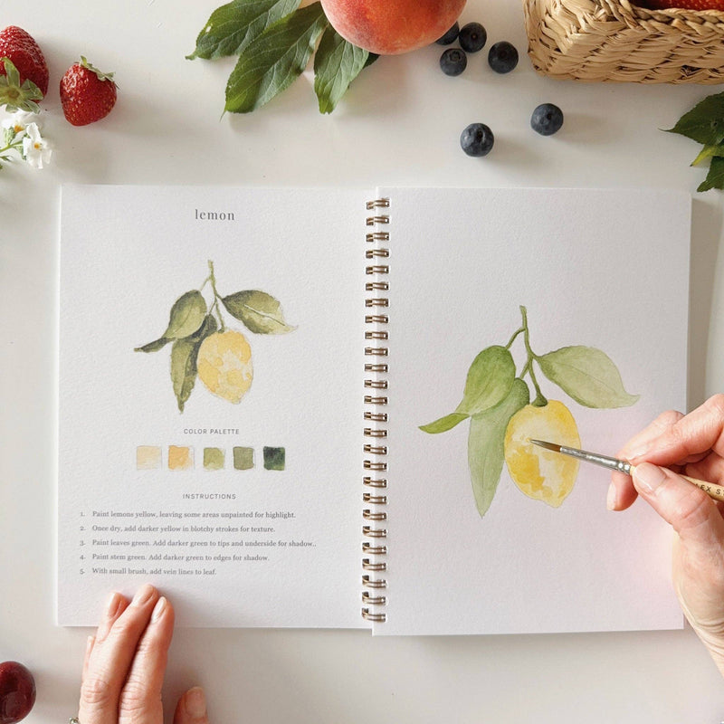 Fruit Watercolor Workbook - Stone Hollow Farmstead