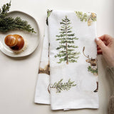 Evergreen Christmas Tea Towel - Stone Hollow Farmstead