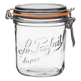 750ml Tapered French Glass Preserving Jar W Airtight Rubber - Stone Hollow Farmstead