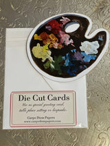 Paint Palette Die Cut Card