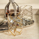 Amber Swirl Glass Tumbler stone hollow farmstead