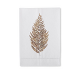 Brown Fern Hand Painted Cotton Guest Towels - Stone Hollow Farmstead