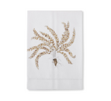 Brown Fern Hand Painted Cotton Guest Towels - Stone Hollow Farmstead