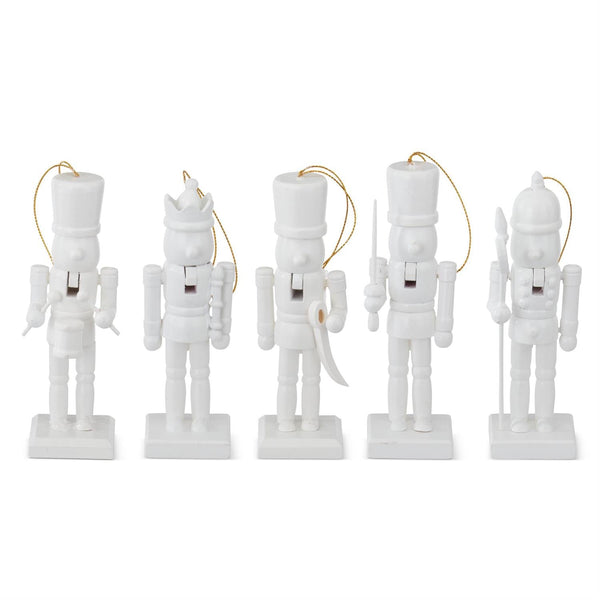Assorted White Nutcracker Ornaments 5" - Stone Hollow Farmstead