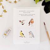 Birds Paintable Watercolor Notecard Set by Emily Lex Stone Hollow Farmstead